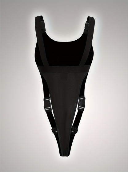 Black Adjustable Cut Out Bodysuit
